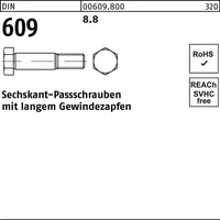 Industrial Quality Supplies DIN 609 Sechskant-Passschraube M8x60 Stahl 8.8