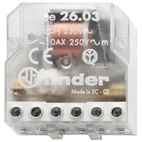 Finder Stromstoßschalter für Dose 1S/1Ö 10A 230VAC 26.03.8.230.0000