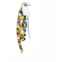 Alessi Parrot Sommelier-Korkenzieher Papageienform Gußaluminium silber bunt