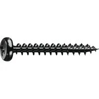 SPAX Halbrundkopf 4.0x 20 Vollgewinde Pozidriv 2 verzinkt schwarz