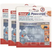 Tesa POWERSTRIPS® Klebehaken Small Transparent Inhalt: 15 St.