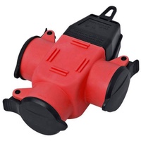 Inter Bär InterBär 9007-002.01 3fach-Kupplung Gummi 230 V Rot