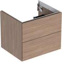 Geberit ONE Waschtischunterschrank, 2 Schubladen, 60cm, Eiche/Melamin Holzstruktur