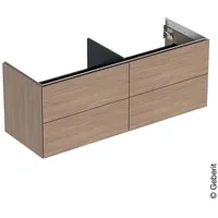 Geberit ONE Waschtischunterschrank, 4 Schubladen, Eiche/Melamin Holzstruktur