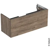 Geberit ONE Waschtischunterschrank, 2 Schubladen, 120cm, Nussbaum hickory