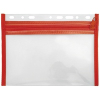 Veloflex Reißverschlussbeutel VELOBAG® transparent/rot 0,3 mm, 1 St.