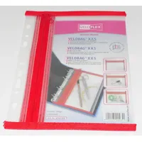 Veloflex Reißverschlussbeutel VELOBAG® XXS 4350020 DIN A5 transparent/rot 0,3