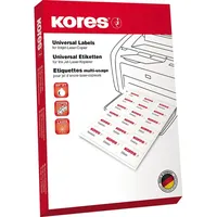 KORES Farbige Universal-Etiketten, 105 x 148 mm, 100 Blatt,blau