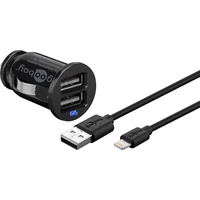 Goobay Apple Lightning Auto-Ladeset (12W/2.4A) - Schwarz