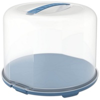 Rotho Fresh Tortenglocke XL, lebensmittelechter Kunststoff (PP) BPA-frei, blau/transparent,