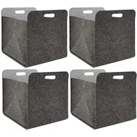 Dune Design 4er Set Filz Aufbewahrungsbox 33x33x38 cm Kallax