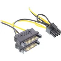 InLine Stromadapter intern, 2x SATA zu 6pol. für PCIe