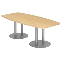 Hammerbacher Konferenztisch KT22S ahorn Tonnenform, 220,0 x 83,0 -