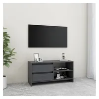 VidaXL TV-Schrank Grau 80x31x39 cm Massivholz Kiefer