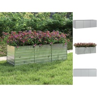 VidaXL Garten-Hochbeet 240x80x77 cm Verzinkter Stahl Silbern