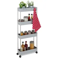 Relaxdays Nischenwagen, Kunststoff, HBT 98 x 15,5 x 40,5