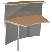 Kerkmann Anbautheke Genua gebogen, buche, silber 118,0 x 70,0