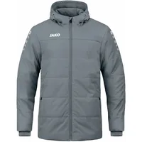 Jako Team Coachjacke mit Kapuze Kinder steingrau 164