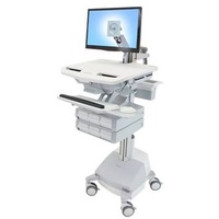 Ergotron Wagen für LCD-Display/Tastatur/Maus/CPU/Notebook/Barcodescanner (offene Architek, Notebookwagen, Grau