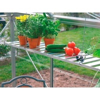 Vitavia abklappbares Alu-Wandregal blank eloxiert, 120 x 29 cm