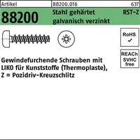 Reyher Gewindefurchendeschraube R 88200 Liko PZ 5x20-Z Stahl gehärtet