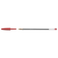 BIC Kugelschreiber Cristal transparent, Schreibfarbe: rot,