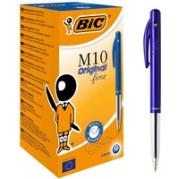 BIC M10 Original einziehbarer Kugelschreiber Blau, 50 Stück (1er