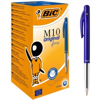 BIC M10 Original einziehbarer Kugelschreiber Blau, 50 Stück