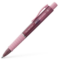 Faber-Castell Kugelschreiber Poly Ball View rose/transparent, Schreibfarbe: blau, 1