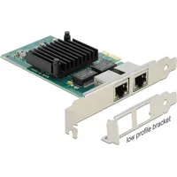 DeLock Gigabit LAN-Adapter, 2x RJ-45, PCIe 2.0 x1 (88502)