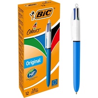 BIC Kugelschreiber 4 Colours Original, 12er Pack, Ideal für