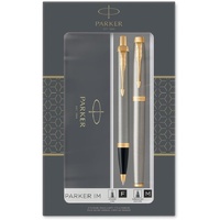 Parker IM Duo-Geschenkset mit Kugelschreiber & Tintenroller | Brushed