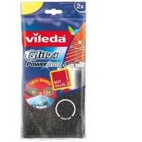 Vileda Glitzi Power Inox Stahlschwamm, 2er Pack