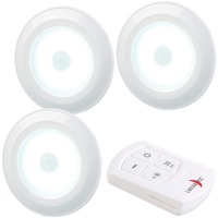 Lunartec 3er-Set superhelle COB-LED-Unterbauleuchten, Timer, 120lm, erweiterbar