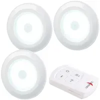 Lunartec 3er-Set superhelle COB-LED-Unterbauleuchten, Timer, 120lm, erweiterbar