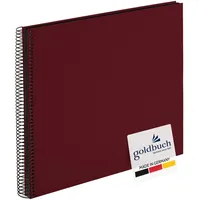 Goldbuch Spiralalbum Weinrot 25 994 schwarze Seiten 34x30cm