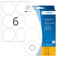 Herma Klebepunkte 2280 weiß Ø 50,0 mm, 192 St.