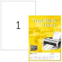 Topstick 8720 Universal Etiketten, 210 x 297 mm, weiß
