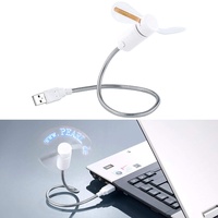 Pearl Led Ventilator: USB-Ventilator mit 8 programmierbaren Laufschriften, je