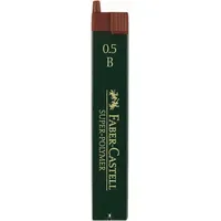 Faber-Castell SUPER-POLYMER Feinminen-Bleistiftminen schwarz B 0,5 mm, 12 St.