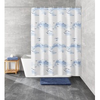 KLEINE WOLKE Duschvorhang Sky 180 x 200 cm blau