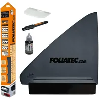 FoliaTec Scheibentönungsfolie, Tönungsfolie für Autoscheiben, BLACKNIGHT Dark, 76 x