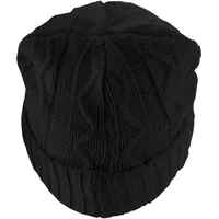MSTRDS Beanie Cable Flap in Schwarz, Größe ONE SIZE