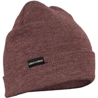 URBAN CLASSICS Basic Flap Beanie Strickm tze, Rot (Burgundy