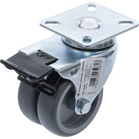 BGS Do it yourself Doppel-Lenkrolle mit Bremse Ø 75