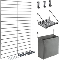 Metaltex Wandgitter System MURAL LINE 4-teilig schwarz - Wandgitter