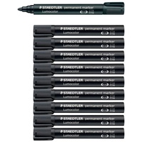 Staedtler Lumocolor Permanentmarker schwarz 2,0 mm, 10 St.