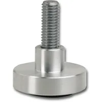 Simausrom Höhenverstellschraube mit Teller und Gleiter,ø40, M8x25, Aluminium/Stahl