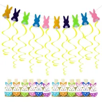 Oblique-Unique Osterdeko Set - Osterhase Girlande + Ostereier Mini