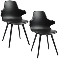 TOPSTAR 2 Topstar Schalenstühle T2020 mit Armlehnen FZ11SS-2 schwarz